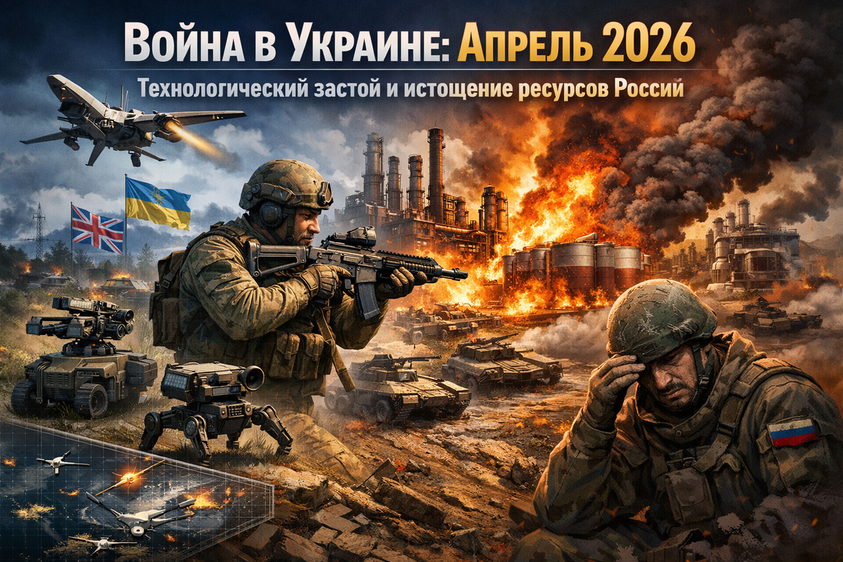 Война в Украине апрель 2026: технологический застой и истощение ресурсов России