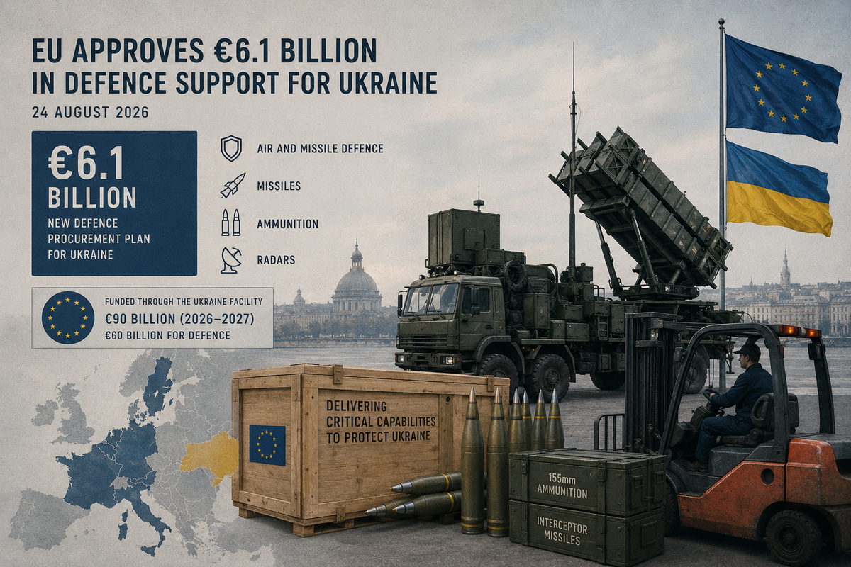 EU Approves €6.1 Billion for Ukraine's Air Defence, Missiles and Ammunition: Funding Becomes Concrete Procurement