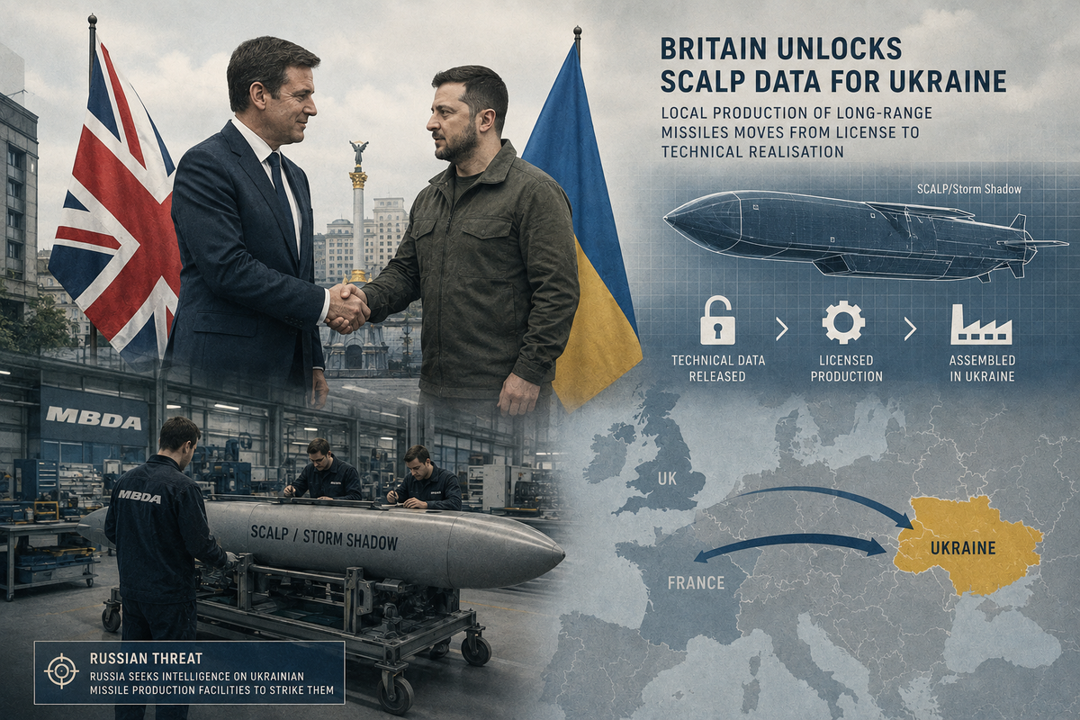 Britain Opens SCALP's Classified Data to Ukraine: Local Long-Range Missile Production Moves From License to Engineering