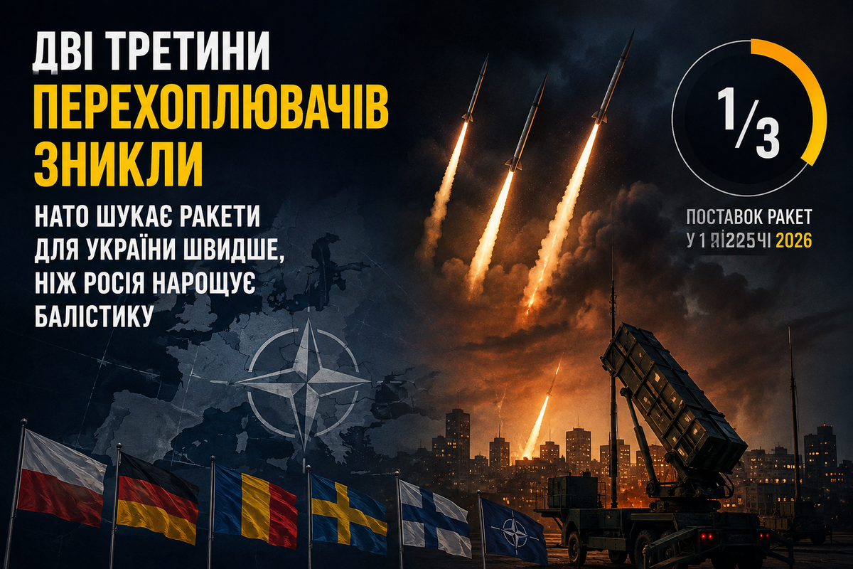 Дві третини перехоплювачів зникли: НАТО шукає ракети для України швидше, ніж Росія нарощує балістику
