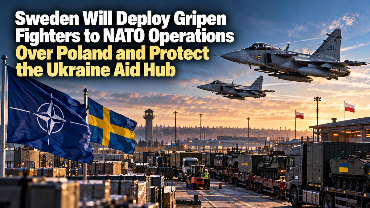 Not a New Capability — a Renewed Commitment: Sweden Sends Gripens Back to Guard Ukraine's Aid Hub