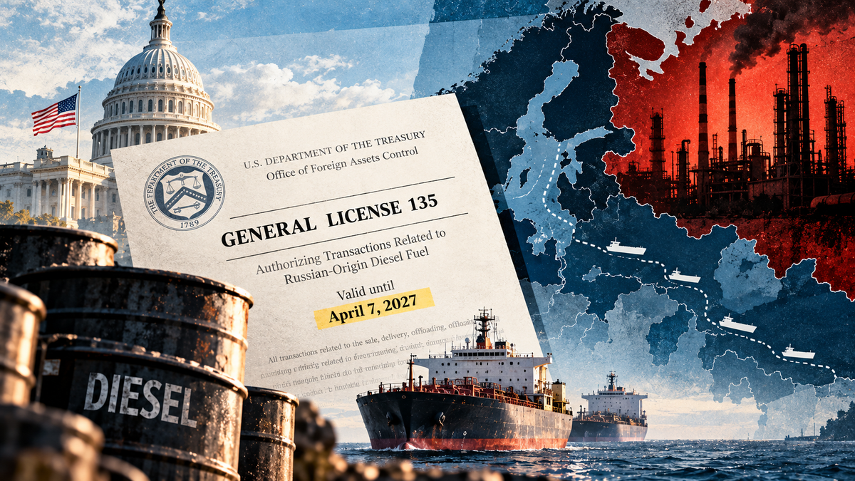 Ліцензія на дефіцит: США відкрили шлях російському дизелю до квітня 2027 року