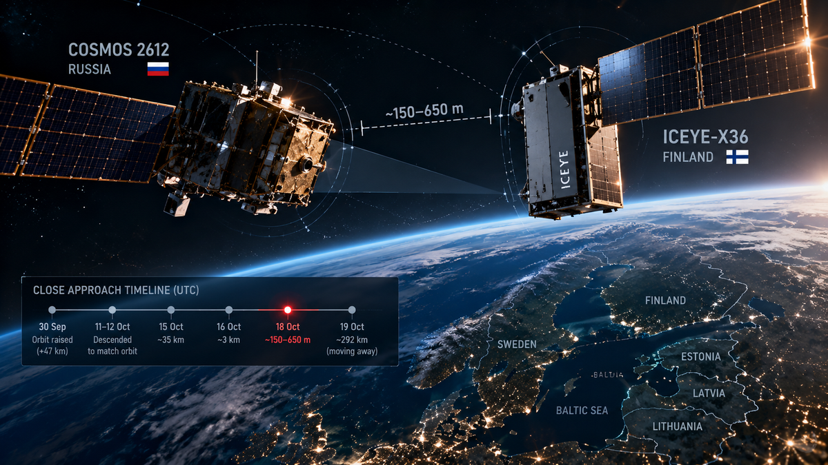 Close, Not Contact: A Russian Satellite Shadows ICEYE