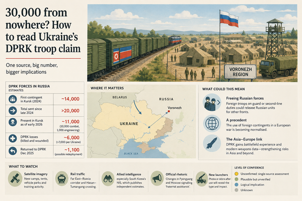 Thirty Thousand, Single-Sourced: how to read Ukraine's assessment on North Korea