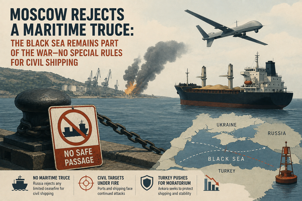 Moscow Rejects a Maritime Truce: The Black Sea Stays Part of the War, With No Separate Rules for Civilian Shipping