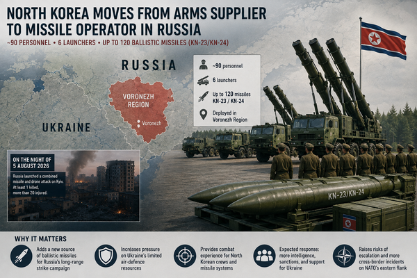 One Hundred and Twenty Missiles and Their Own Crews: North Korea Moves from Arms Supplier to Missile Operator in Russia