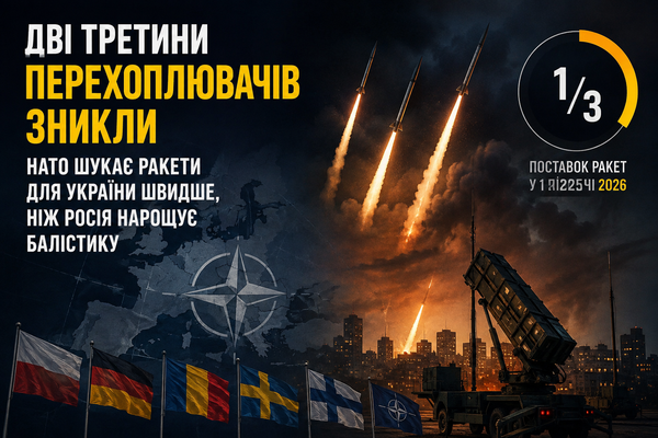 Дві третини перехоплювачів зникли: НАТО шукає ракети для України швидше, ніж Росія нарощує балістику