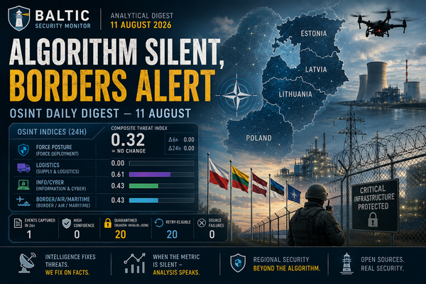 The Algorithm Goes Quiet, the Border Doesn't: OSINT Digest, August 11