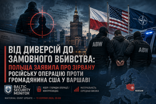 Від диверсій до замовного вбивства: Польща заявила про зірвану російську операцію проти громадянина США у Варшаві