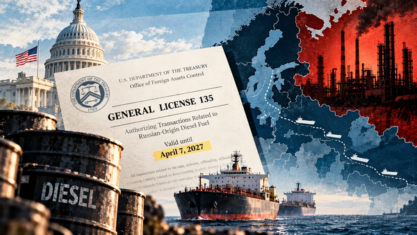 Ліцензія на дефіцит: США відкрили шлях російському дизелю до квітня 2027 року